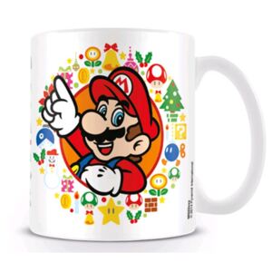 Keramický hrnek Super Mario Odyssey: Happy Holidays (objem 315 ml) bílý