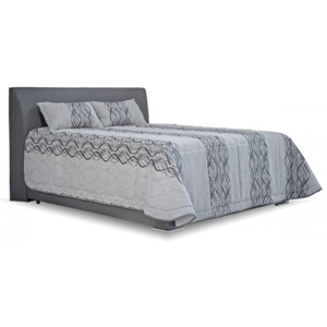 Čalouněná postel Hellen, s úložným prostorem, 160x200, šedá