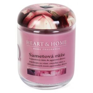 Vonná svíčka Heart & Home Sametová růže 110 g