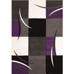 Nazar kusový koberec šedá/fialová/bílá, 160 x 230 cm