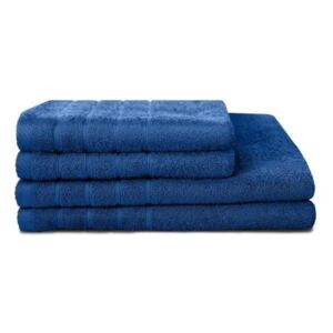 Lovely Home sada 4 ručníků, 2 ručníky 50x90 cm a 2 osušky 70x130, modrá