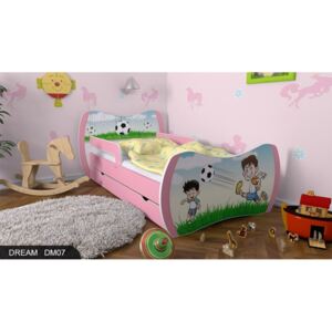Vyrobeno v EU Dětská postel Dream vzor 07 180x90 cm růžová