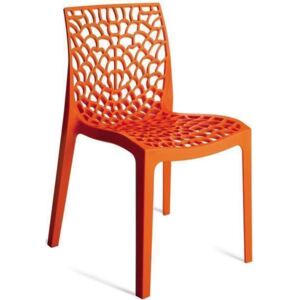 Židle Gruvyer (oranžová, polypropylen)