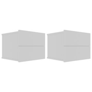 Noční stolky Noone - 2 ks - šedé | 40x30x30 cm