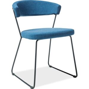 Jídelní čalouněná židle HELIX modrá