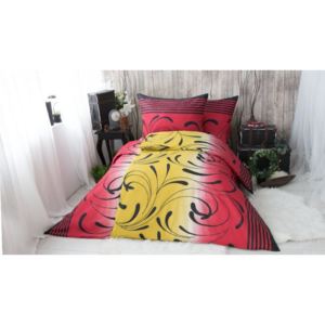 XPOSE® Bavlněné povlečení na 2 postele NAOMI červená, 140x200/70x90cm