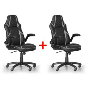 B2B Partner Kancelářská židle Game, 1+1 ZDARMA, černá/modrá + Záruka 7 let