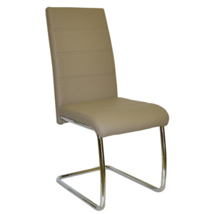 Jídelní židle ve světle hnědé ekokůži F1270