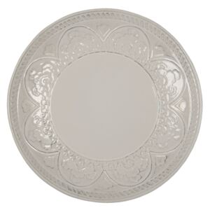 Béžový jídelní talíř s ornamentem Olen - Ø 27*3 cm