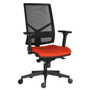 Kancelářská ergonomická židle Antares Syn Omnia 1850 – oranžová, nosnost 130 kg