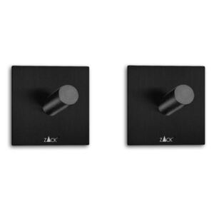 Set 2ks háčků na ručník DUPLO 4,2x4,2 cm, černý - ZACK