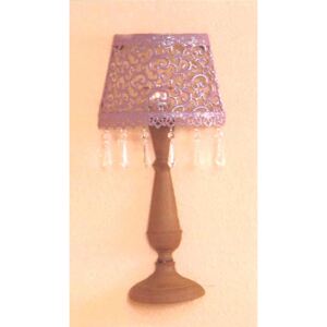 Idea Nástěnná dekorativní kovová lampa fialová/hnědá