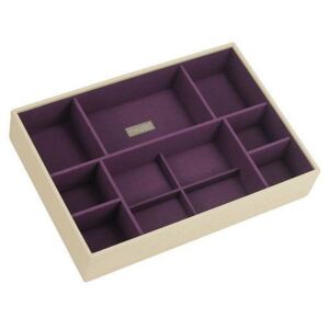 Stackers Patro šperkovnice , Krémová/purpurová | Jewellery Box Layers Supersize