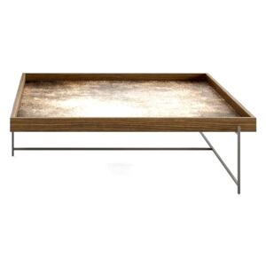 Doimo Salotti Konfereční stolek Terry, kov, dřevo, 110x110 cm Rozměr: 110x110x32 cm, Deska: Dřevo - melamin Asia, Báze (rám+nohy): Kov - bronz Vintage
