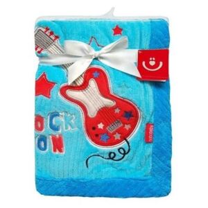 BOBO BABY Dětská deka v dárkové krabičce, 76x102 cm - Kytara, modrá