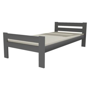 Dřevěná postel VMK 5C 90x200 borovice masiv šedá