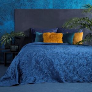 Přehoz na postel 220x240cm Modrá (Prémiová kvalita)