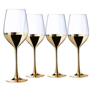 Creatable Set sklenic na víno „Golden Days“, 4ks, zlatá