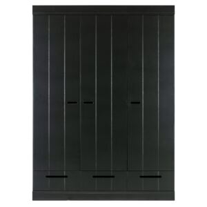 Hoorns Černá dřevěná skříň Ernie 140 x 53 cm