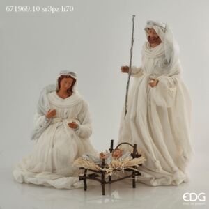 EDG Vánoční betlém bílý, 70x30 cm