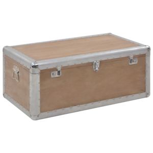 Úložný box z masivního jedlového dřeva 91 x 52 x 40 cm hnědý