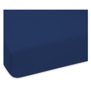 EmaHome - Jersey prostěradlo 90x200 cm námořnická modrá 312