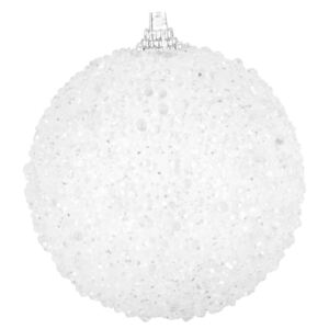 Vánoční koule s perlami, Ø 8 cm, bílá