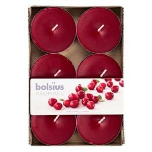 Bolsius Aromatic Čajové Maxi 6ks Wild Cranberry vonné svíčky
