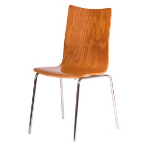Office Pro Dřevěná židle RITA Barva nohou: Chrom, Barva dřeva: Třešeň