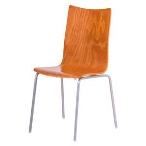 Office Pro Dřevěná židle RITA Barva nohou: Šedá, Barva dřeva: Třešeň