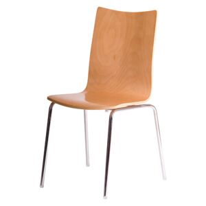 Office Pro Dřevěná židle RITA Barva nohou: Chrom, Barva dřeva: Buk