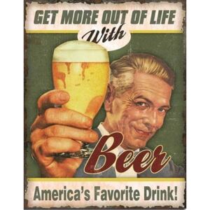 Plechová cedule Beer - America's Favorite, (32 x 41 cm)