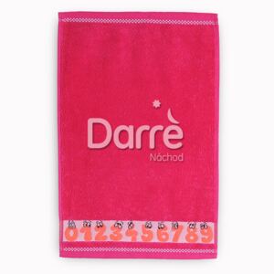 Darré ručník Čísla růžový 30x50