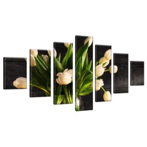 Obraz na plátně Krémové tulipány 210x100cm 1392A_7A