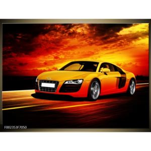 Obraz žlutooranžové Audi (F002353F7050)