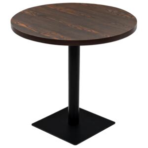 Bistro stůl - deska a ocel - kulatý | 80x75 cm