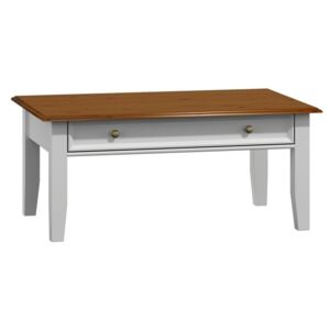 Konferenční stolek Belluno Elegante, dekor bílá | ořech, masiv, borovice