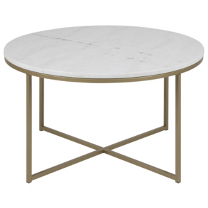 Konferenční stolek z marmoru se zlatými hranami
