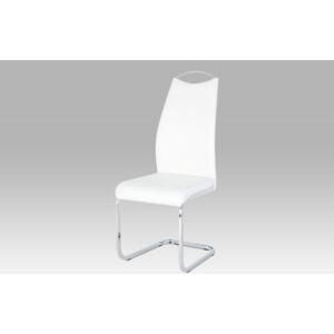 Autronic HC-981 WT - Jídelní židle bílá koženka / chrom
