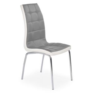 Jídelní židle K186 šedá / bílá Halmar