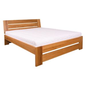 Drewmax Dřevěná postel LK292 120x200, dub masiv kakao