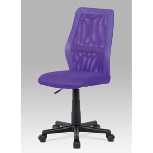 Autronic Kancelářská židle, fialová MESH + ekokůže, výšk. nast., kříž plast černý KA-V101 PUR