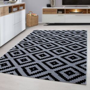 Ayyildiz Kusový koberec moderní Plus 8005 černý geometrický 120x170 cm