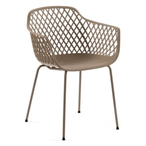 Béžová zahradní židle z oceli La Forma Quinn
