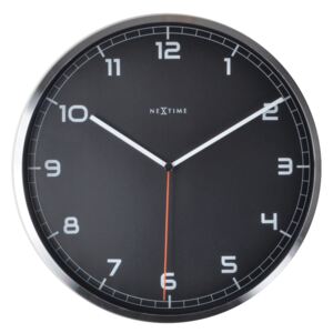 Nástěnné hodiny Company number 35 cm černé - NEXTIME