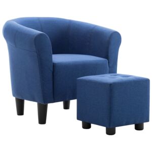 Křeslo a stolička Mitchell - textil | modrá