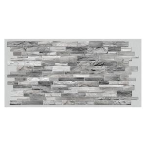 PVC obkladové 3D panely Kámen štípaný šedý