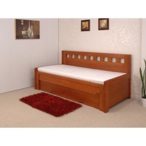 Štach Rozkládací dřevěná postel Sokosti rohová Rozměr: 90x200, Moření: Buk - natur