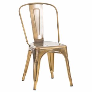 Kovová židle Ben ~ zlatá Barva Zlatá