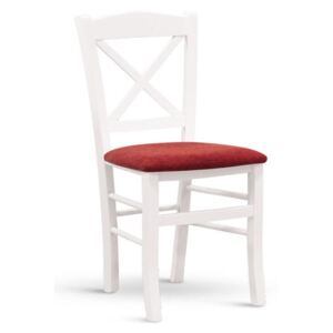 Jídelní čalouněná židle Stima CLAYTON – masiv buk, bílá, více barev, nosnost 130 kg